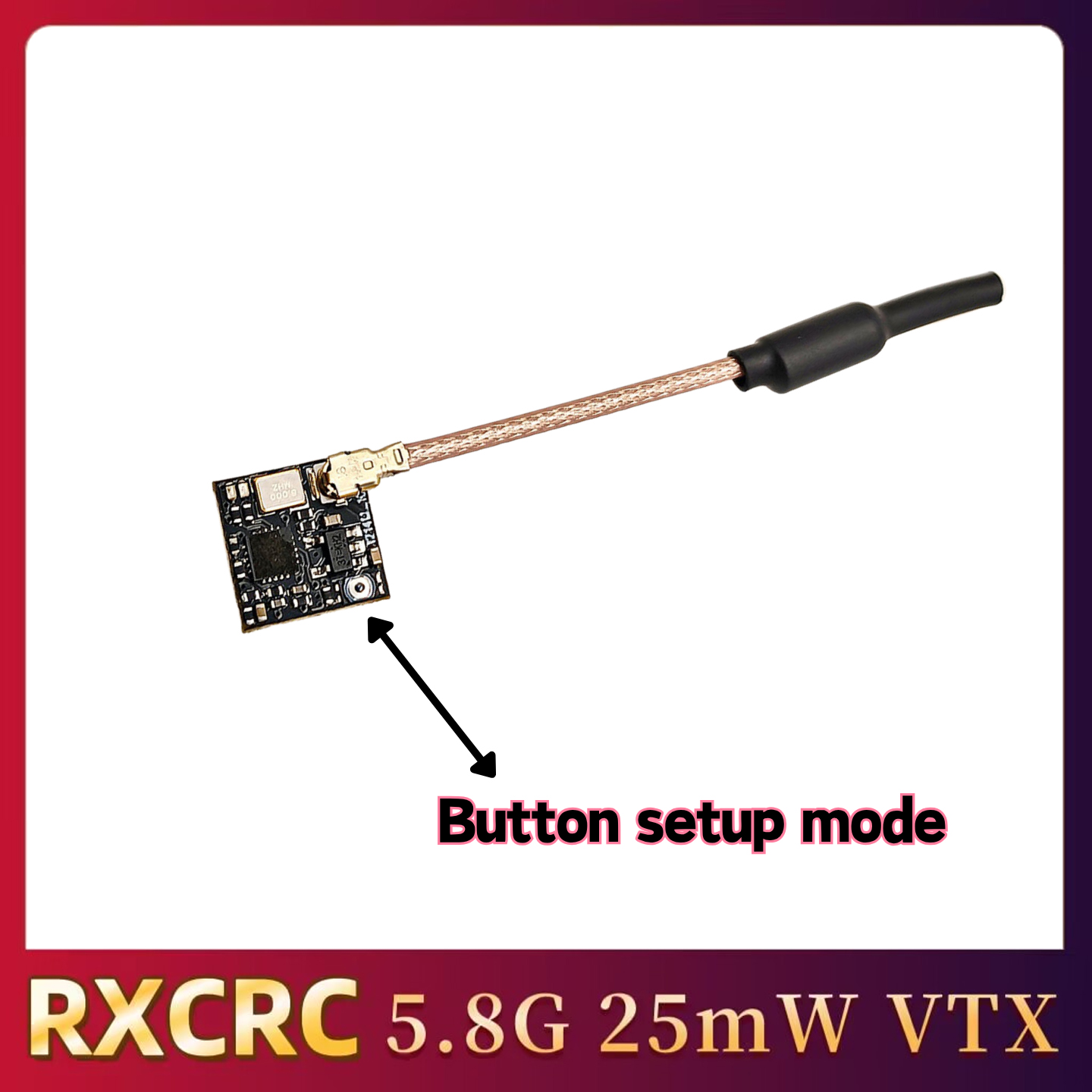 RXCRC 5.8GHz 48CH FPV 25mW Ana - огляд і ціна Drone Receiver